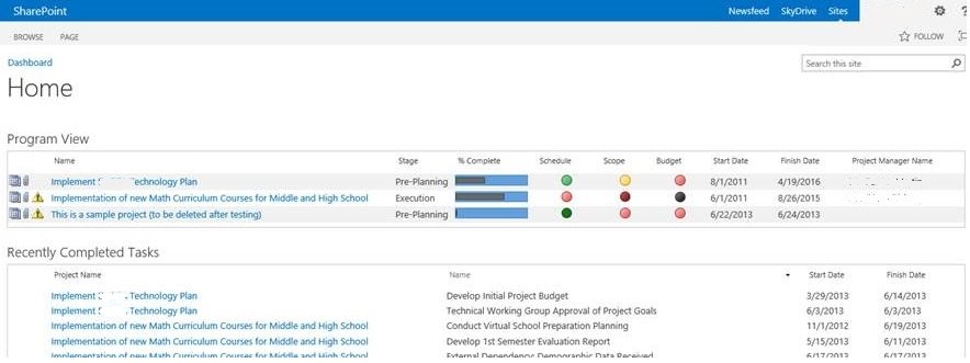 Project Management Dashboard